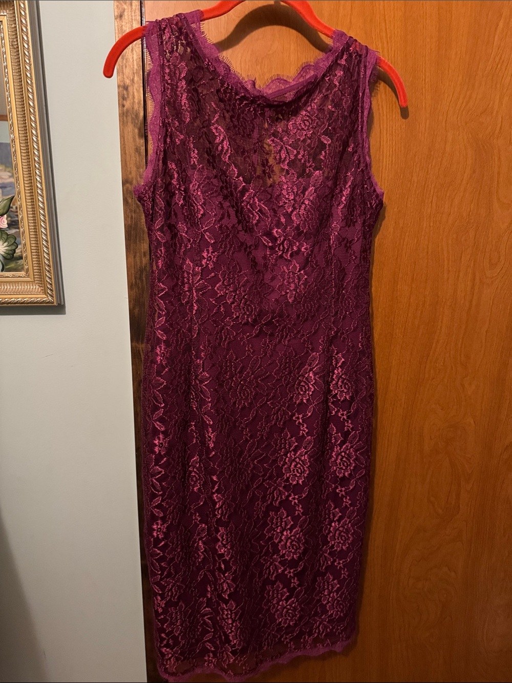 Simply Liliana Plum Lace Sleeveless Midi Dress